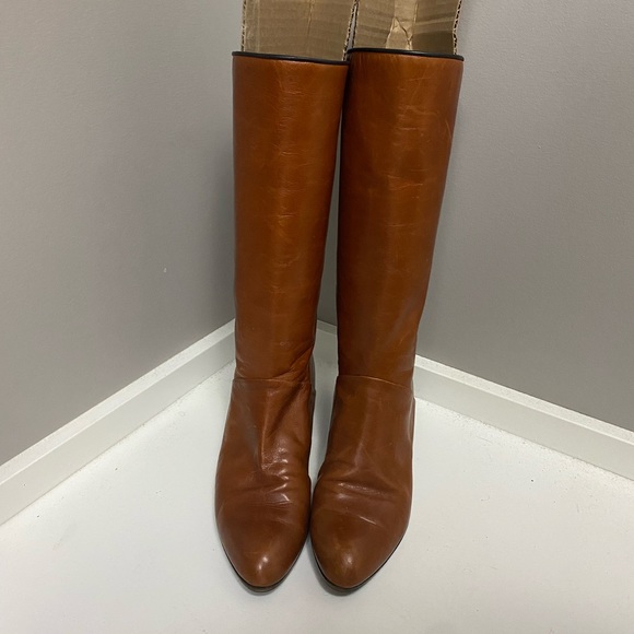 GOOD CONDITION CALDERONE MADE IN ITALY HIGH LEATHER BOOTS - 36.5 - Picture 4 of 13